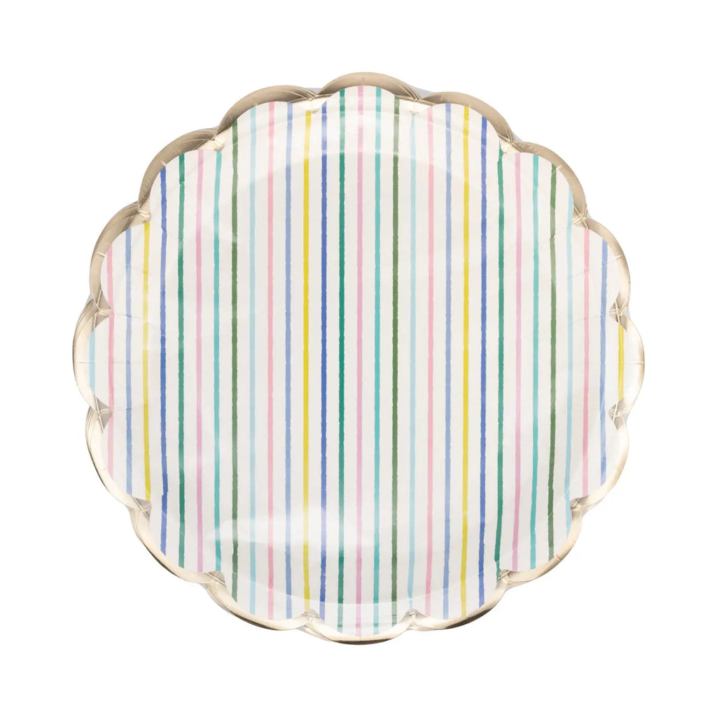 9" Spring Stripe Paper Plate