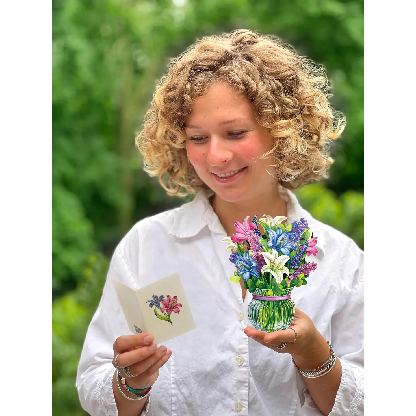 Mini Lilies & Lupines Pop-Up Greeting Card