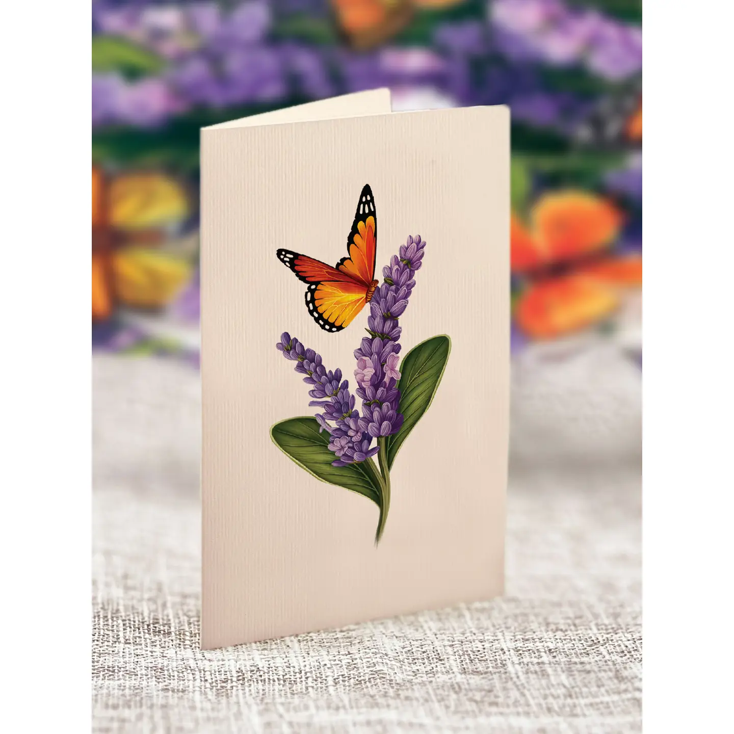 Mini Lavender & Butterflies Pop-Up Greeting Card