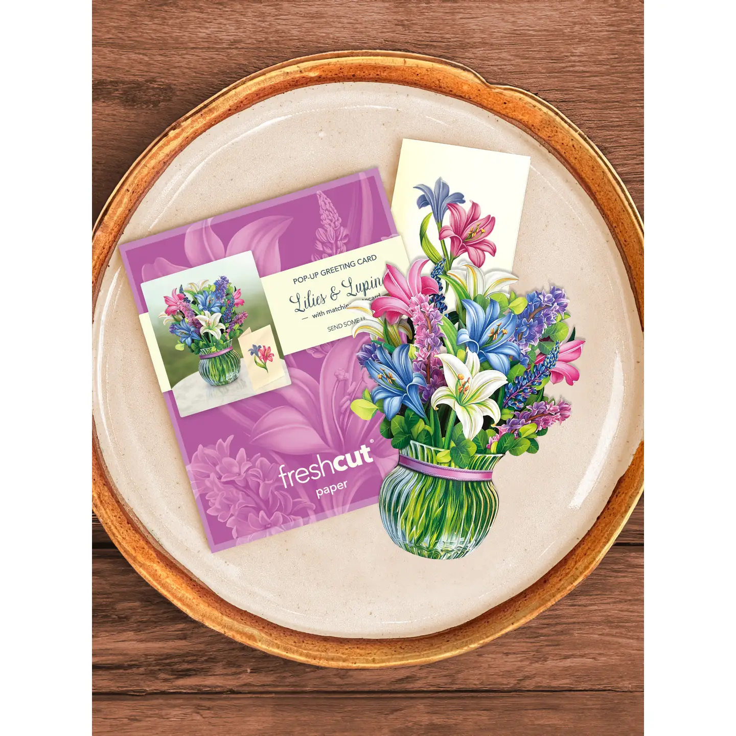 Mini Lilies & Lupines Pop-Up Greeting Card