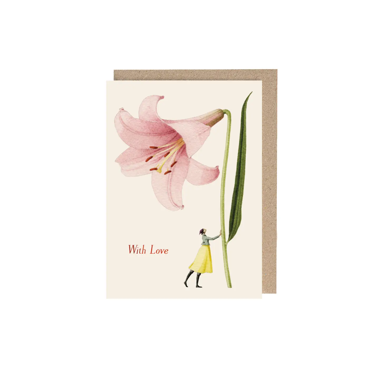 Pink Lily (with Love) Card