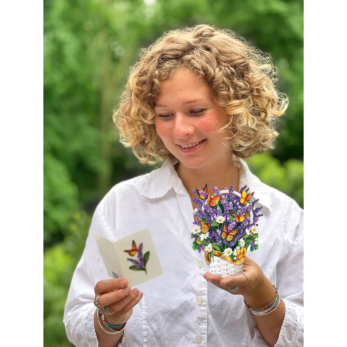 Mini Lavender & Butterflies Pop-Up Greeting Card