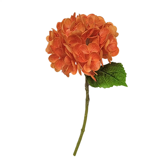 18" Fresh Touch Hydrangea Stem- Orange