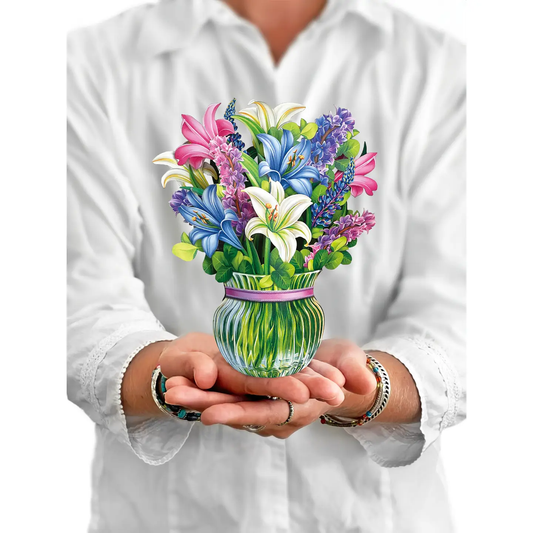 Mini Lilies & Lupines Pop-Up Greeting Card