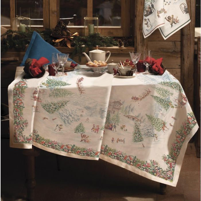 INCANTO WINTER TABLECLOTH 67 X 142