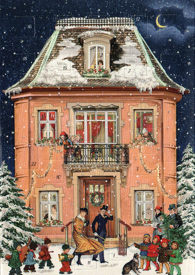 Victorian Christmas Houses Advent Calendar Cards