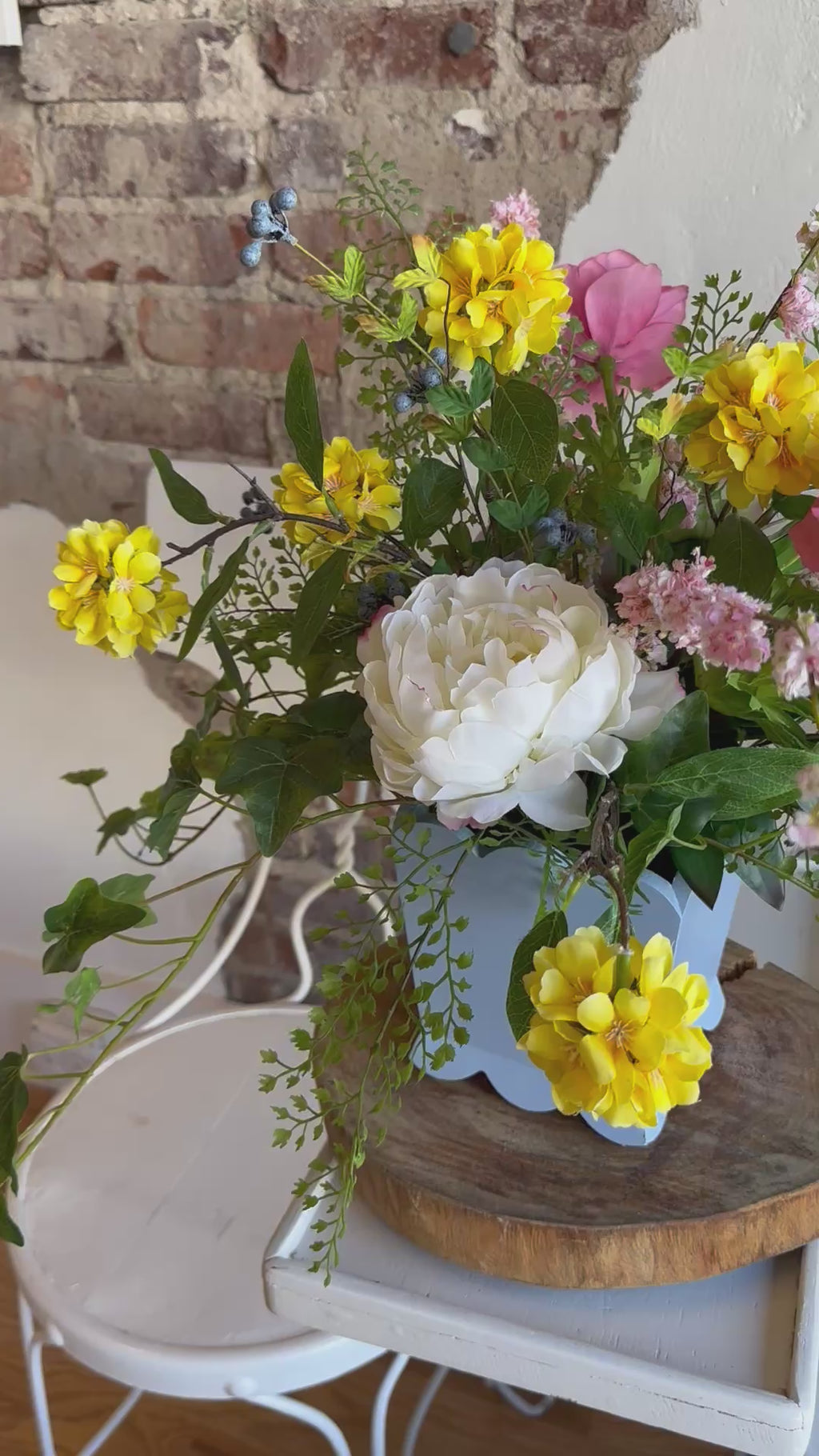 Peony & Kerria Arrangement