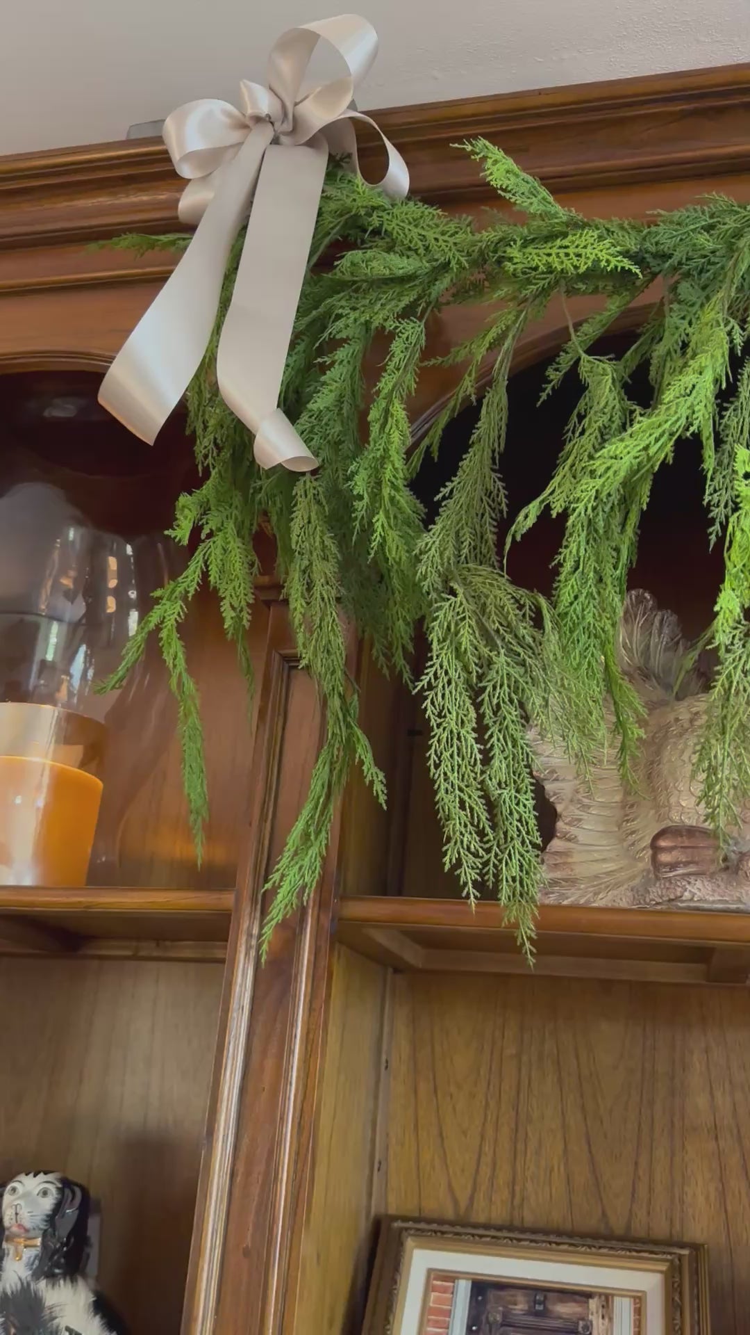 *ONLINE EXCLUSIVE!* 40” NATURAL TOUCH CEDAR DRIPPING GARLAND