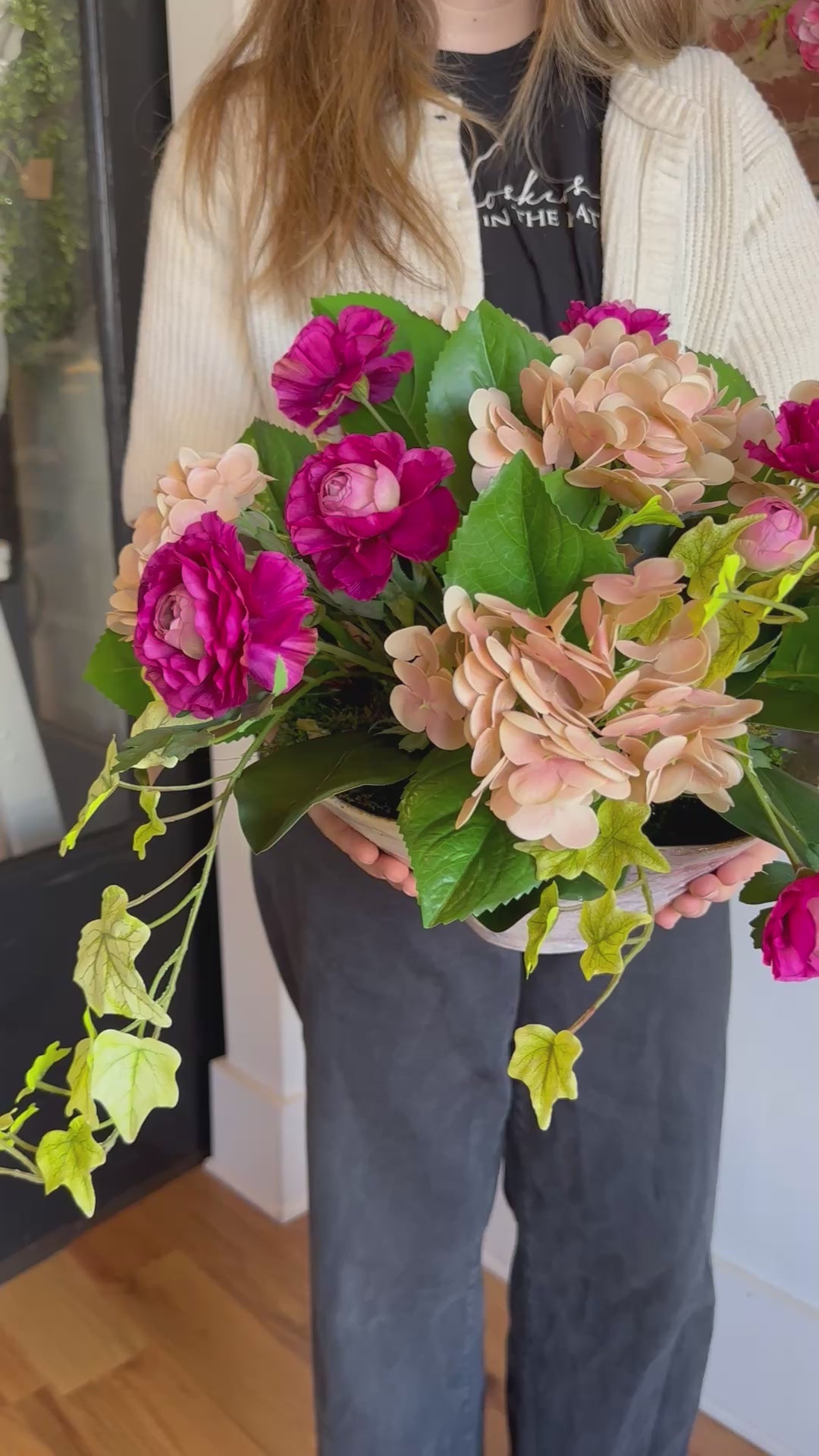 Ranunculus Blush Hydrangea Arrangement
