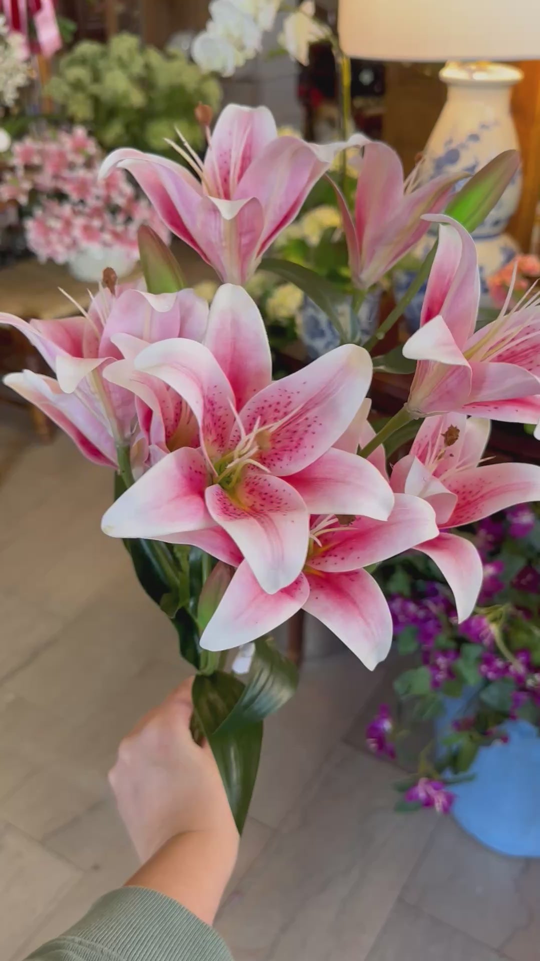 20" Natural Touch Rubrum Lily Plant