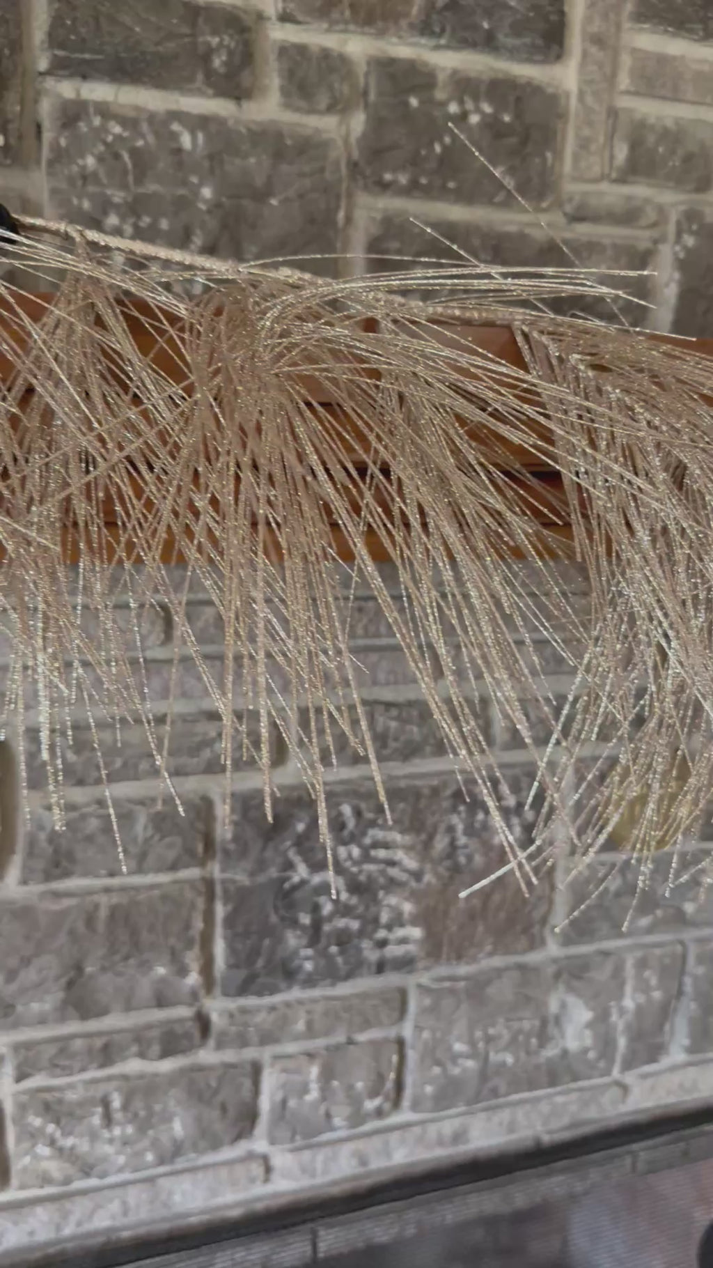 48” Glitter Long Needle Pine Garland