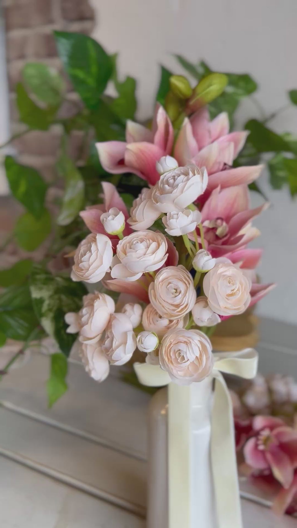 Blush Ranunculus & Orchid Bouquet