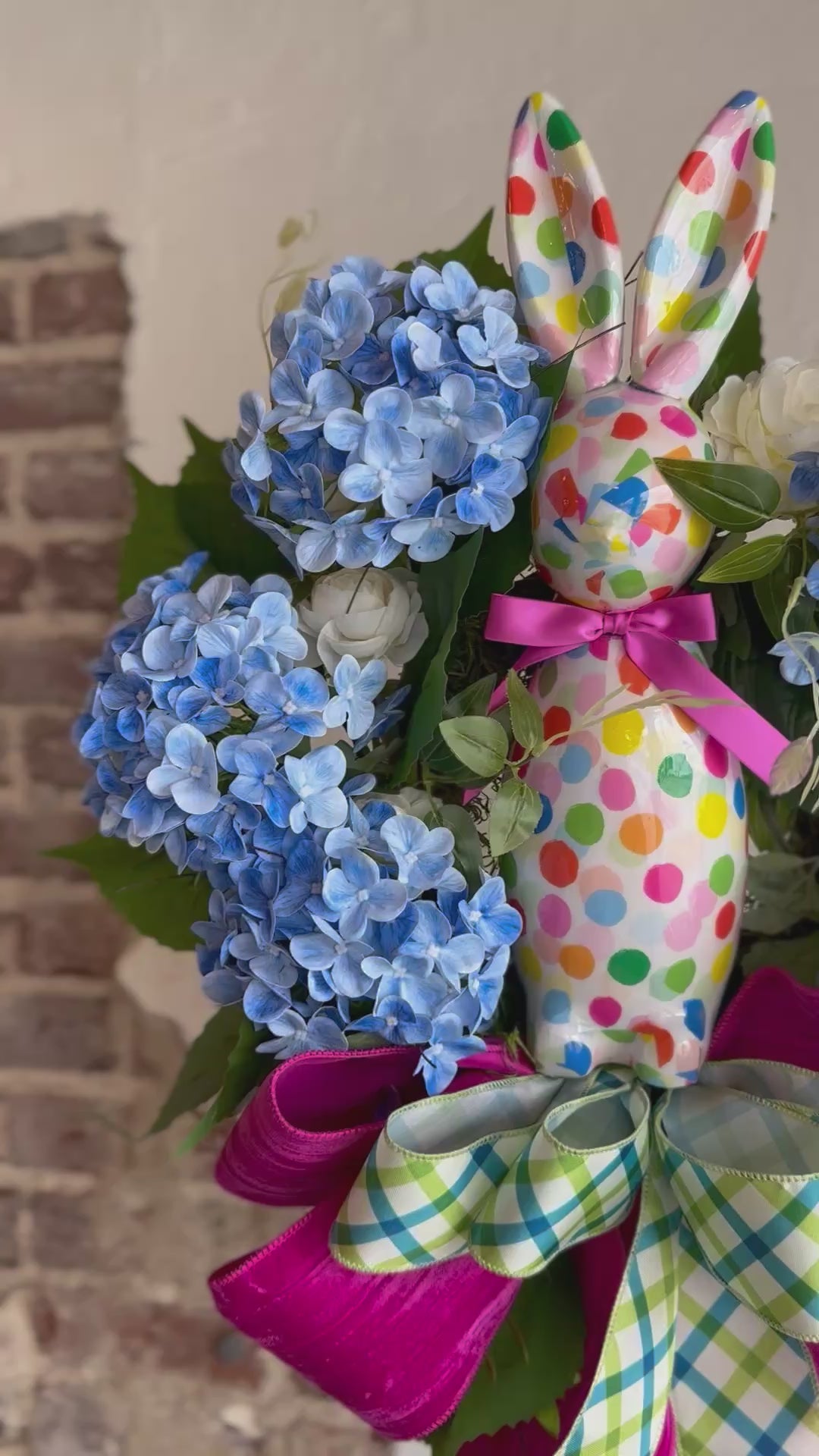 Blue Bunnies Spring Wreath