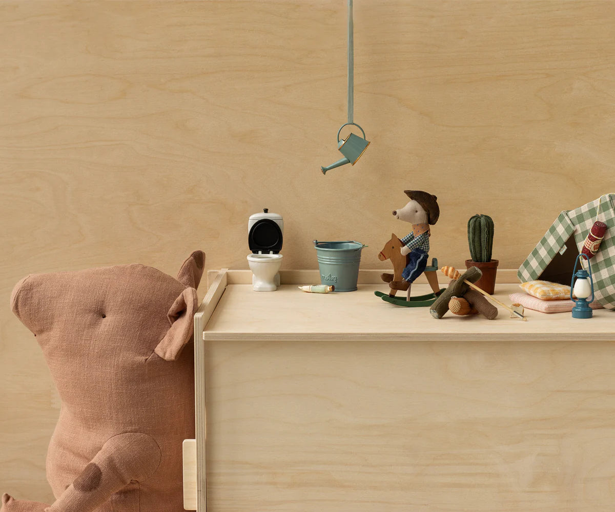 Maileg - Cowboy mouse on rocking horse, Little brother
