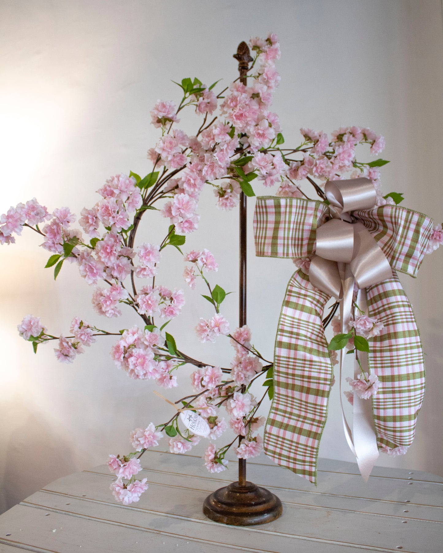Soft Pink Dogwood Blooms Wreath