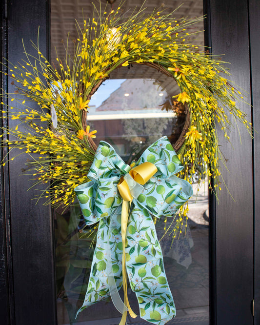 Lemon & Lime Forsythia Wreath