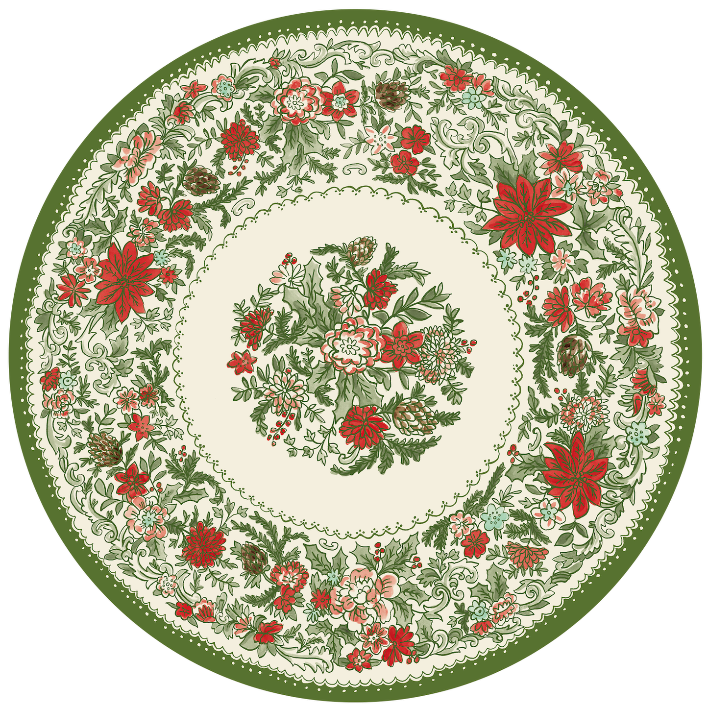 Die-Cut Christmas China Placemats