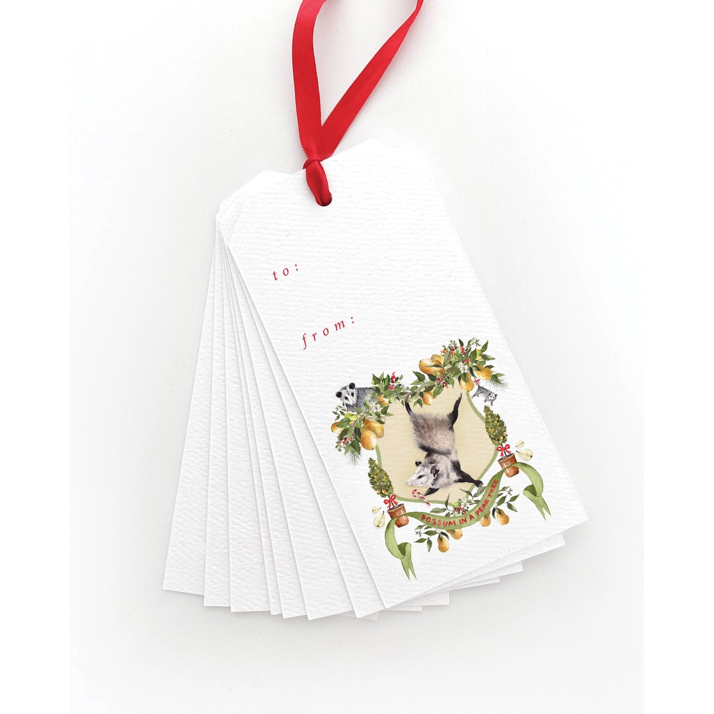Possum in a Pear Tree Gift Tags