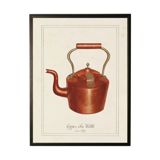 Watercolor Copper Tea Kettle Painting