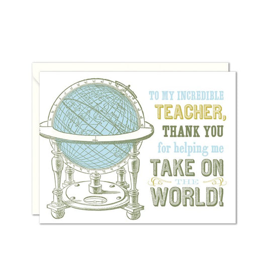 Teacher Globe Card