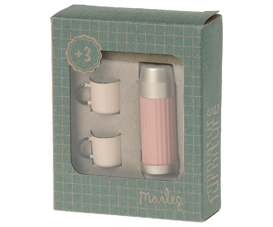 Thermos and Cups - Soft Coral
