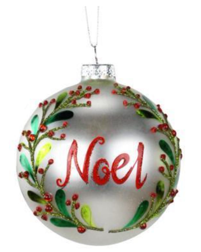 Glass Joy/Noel Ornaments