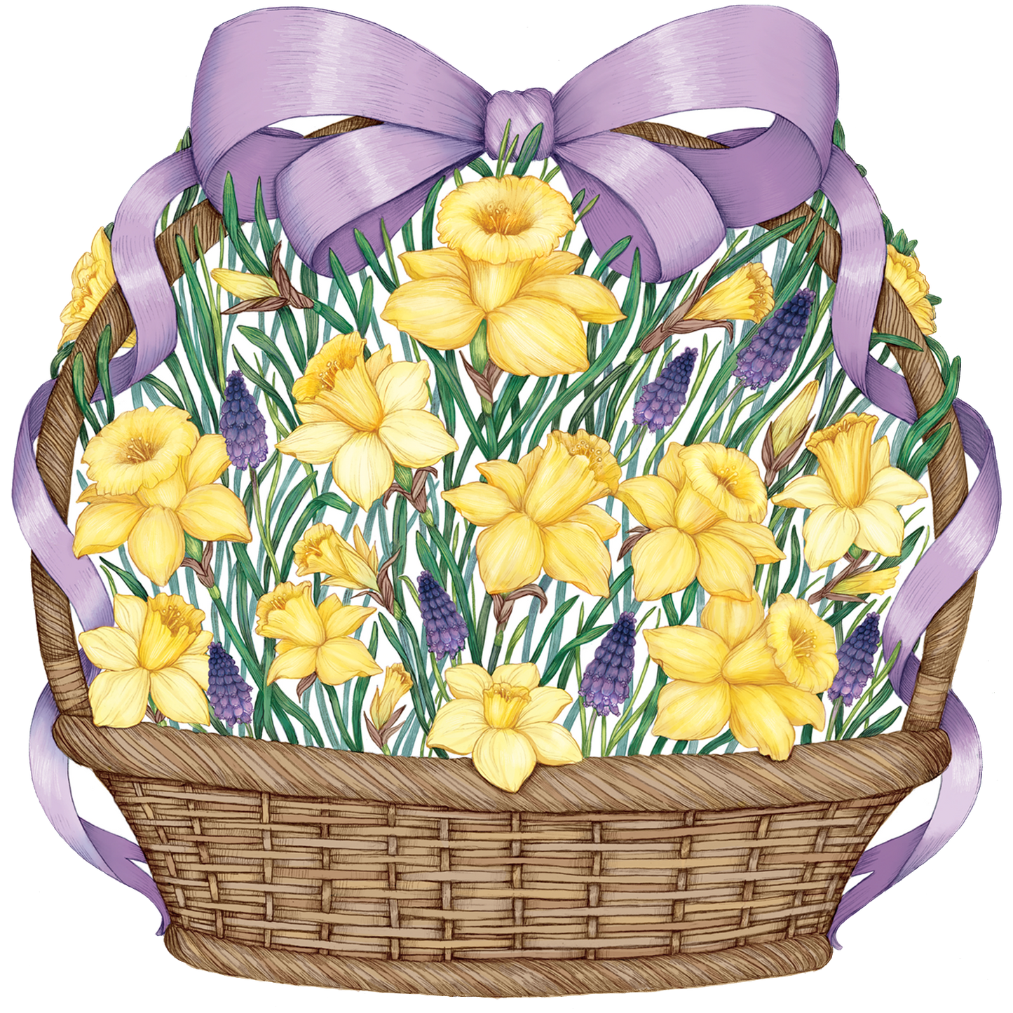 Die-Cut Daffodil Basket Placemats