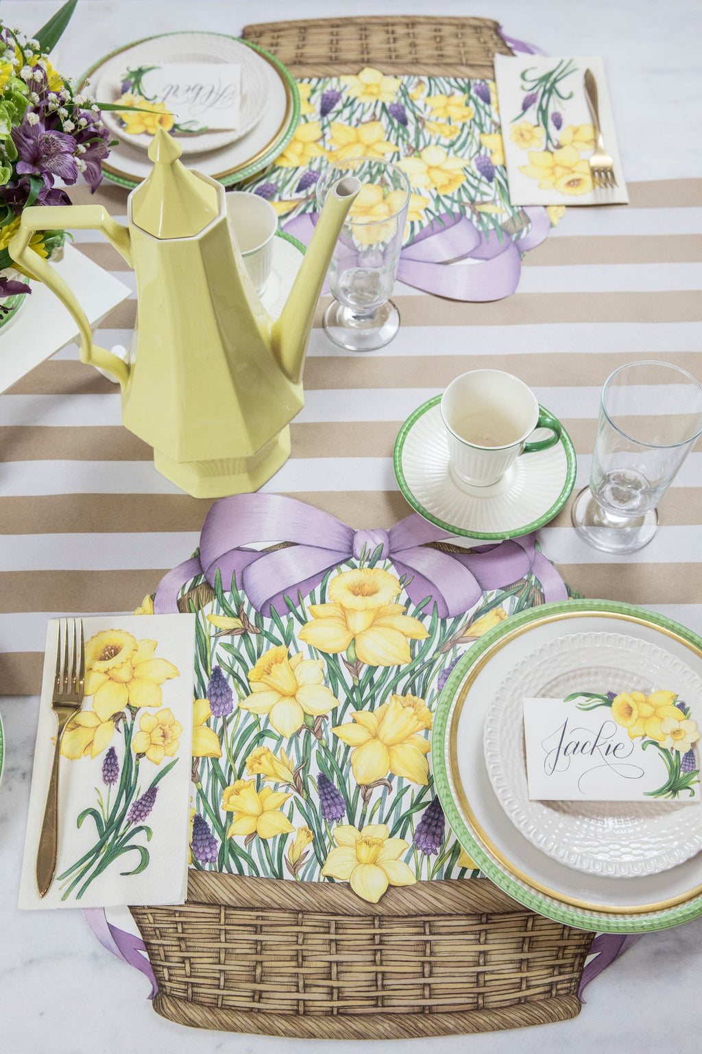 Die-Cut Daffodil Basket Placemats