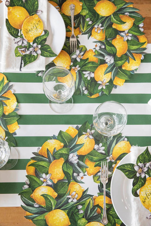 Die-Cut Lemon Wreath Placemats