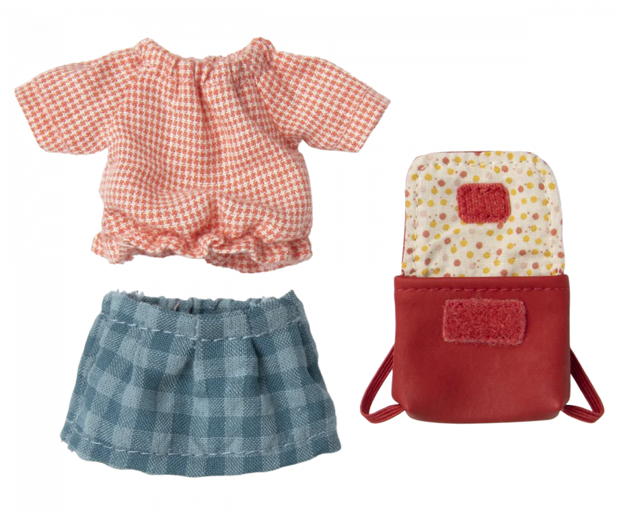 Clothes and bag, Big sister mouse - Red